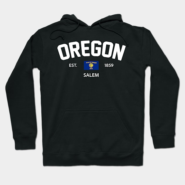 Oregon Collegiate Preppy Hoodie by SunburstGeo